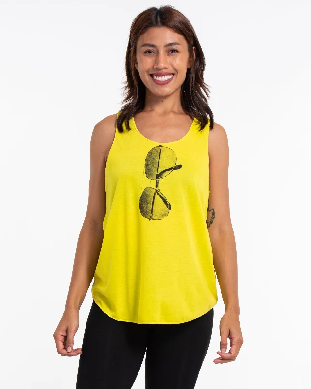 Super Savings Womens Sunglasses Tank Top in Yellow