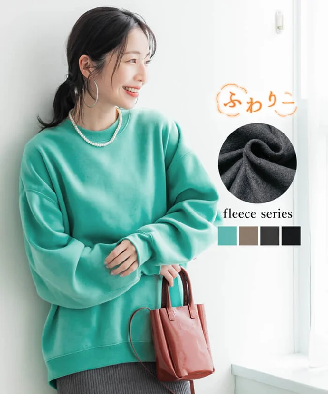 Unbeatable Prices セール★1490円→990円 ふわり〜オーバーサイズクルーネックスウェット レディース ラウンドネック ミディアム丈 長袖 無地 ゆったり メール便不可 Unbeatable Prices セール★1490円→990円 ふわり〜オーバーサイズクルーネックスウェット レディース ラウンドネック ミディアム丈 長袖 無地 ゆったり メール便不可