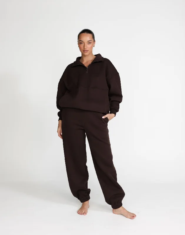 Jamie Tracksuit Pants (Chocolate)