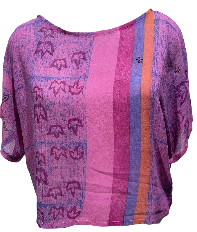 Weekend Bargains to Indulge In PRG4190 Sheer Avatar Pure Silk Boxy Top