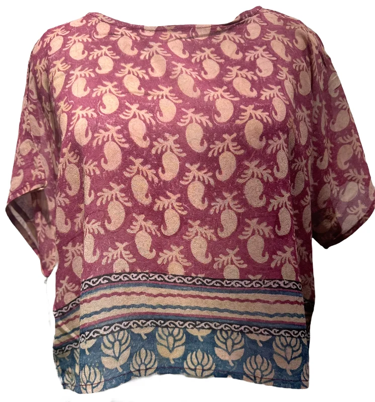 Hurry Up Agnes Martin Sheer Avatar Pure Silk Boxy Top