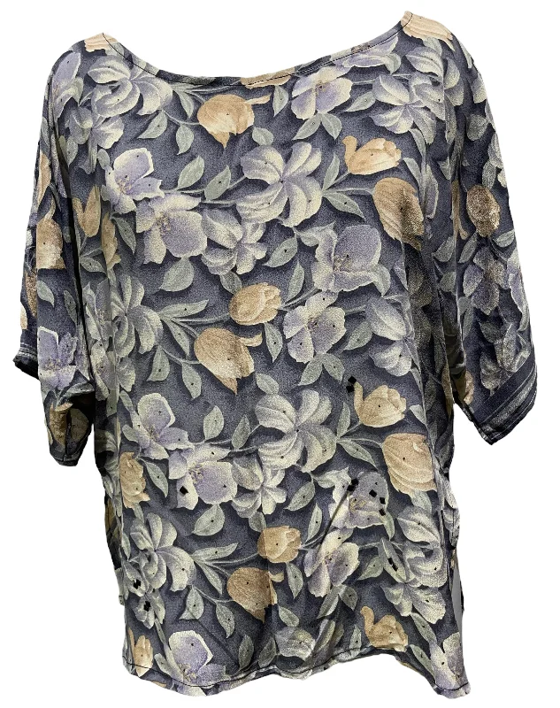 Weekend-Only Price Drops PRC4107 Avatar Pure Silk Side Slit Top