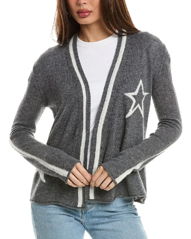 New Deal Hannah Rose Star Intarsia Wool & Cashmere-Blend Cardigan