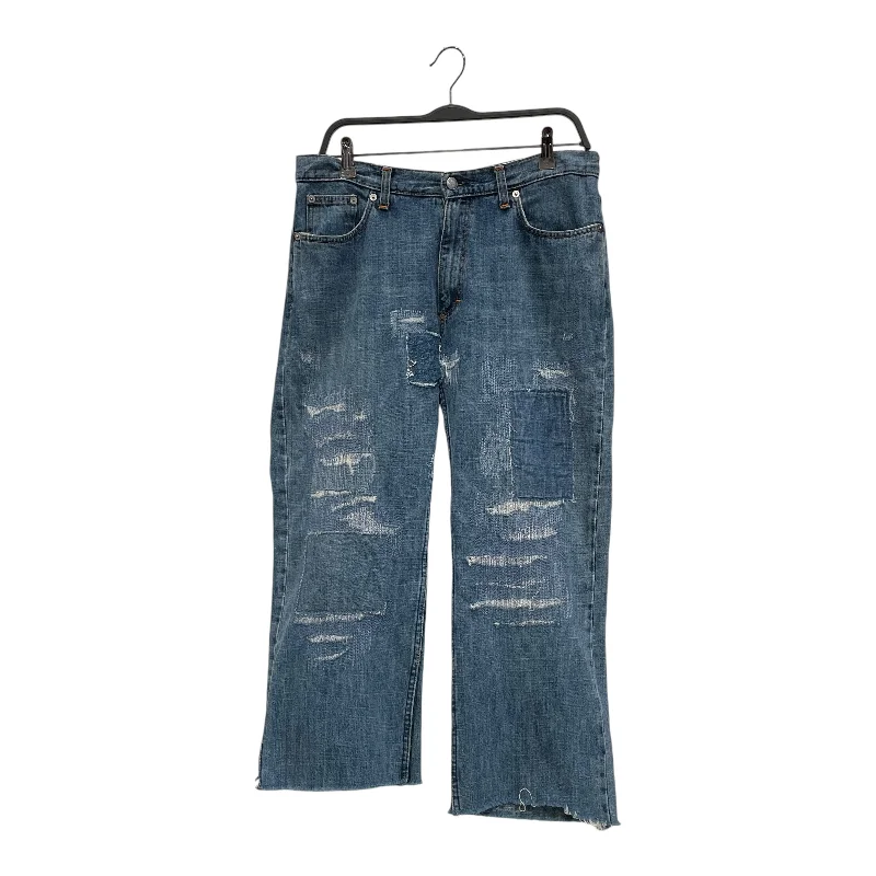 Walter Van Beirendonck/W.< Kiss The Future Distressed Cropped Jeans/31