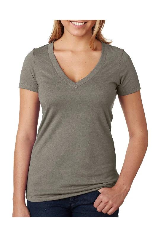 Weekend Sale: Don't Miss Out Next Level Womens CVC Jersey Short Sleeve V-Neck T-Shirt - Warm Grey - Closeout Weekend Sale: Don't Miss Out Next Level Womens CVC Jersey Short Sleeve V-Neck T-Shirt - Warm Grey - Closeout