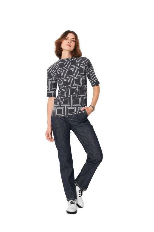 Celebrate the Weekend with Discounts Burda Sewing Pattern 6067 Top with Raglan Sleeves