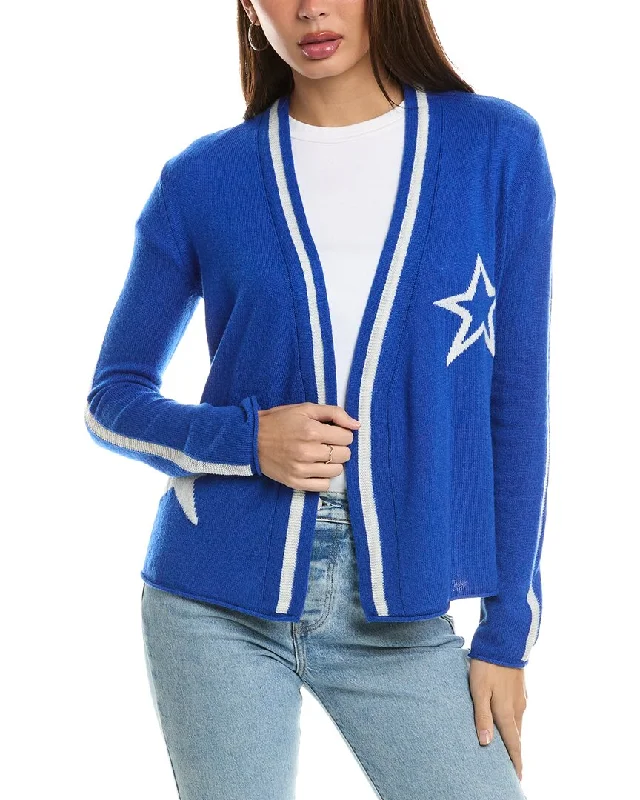 Now or Never Hannah Rose Star Intarsia Wool & Cashmere-Blend Cardigan