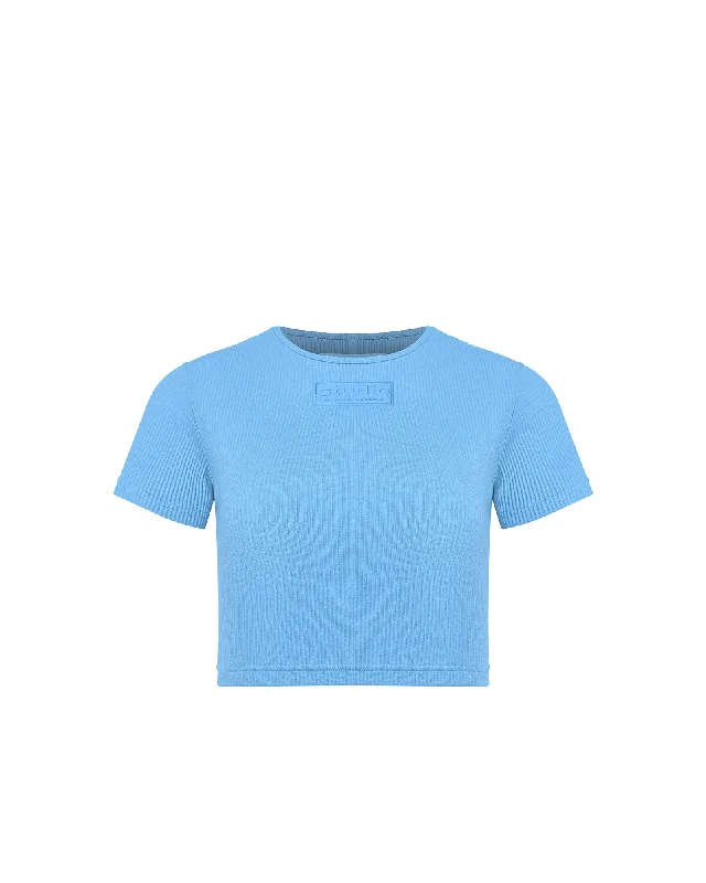 Weekend Savings Bonanza Ribbed Crew Neck Crop Top