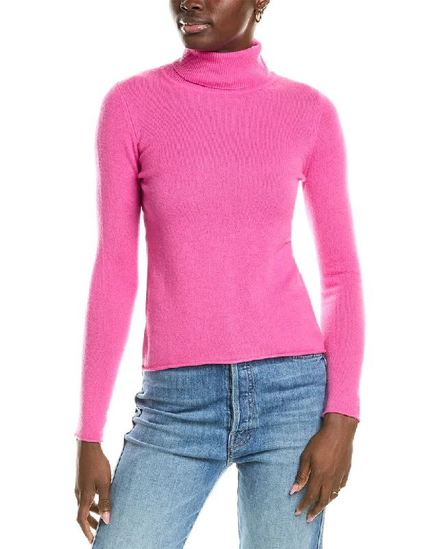 The Best Deal sofiacashmere Roll Cuff & Hem Turtleneck Sweater