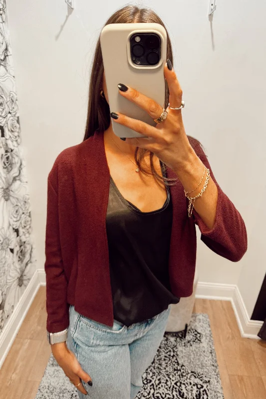 Weekend Specials to Savor Brushed Knit Bolero Cardigan