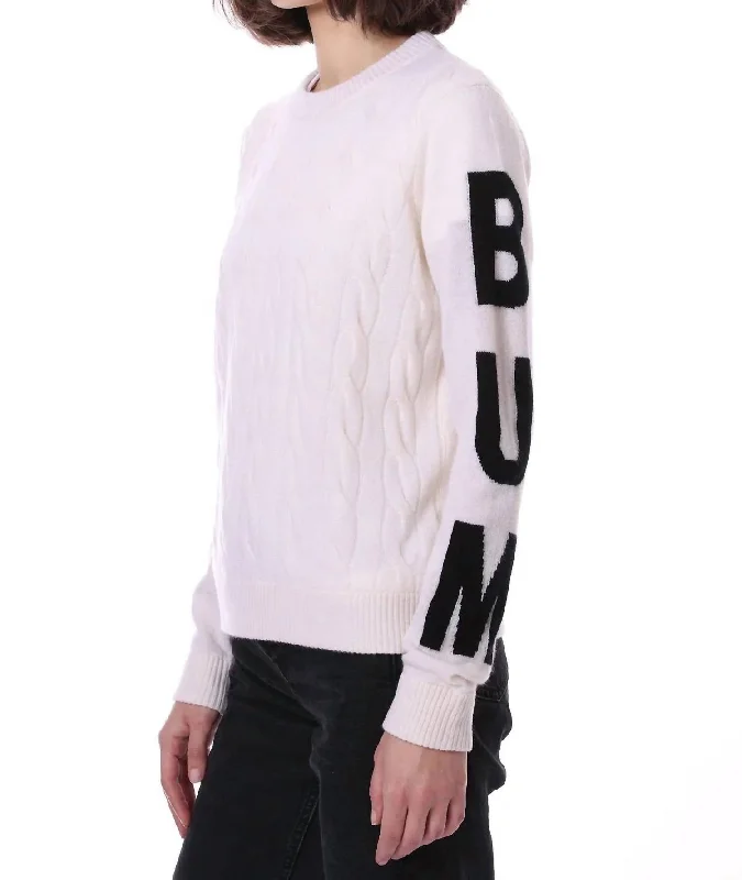 Unmissable Offer Ski Bum Sweater In White/black