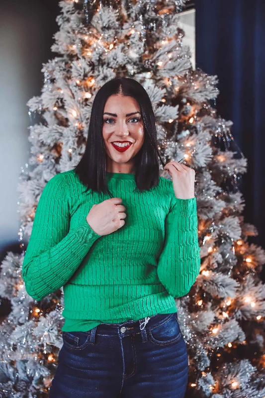Top Pick Shauna Sweater-Green