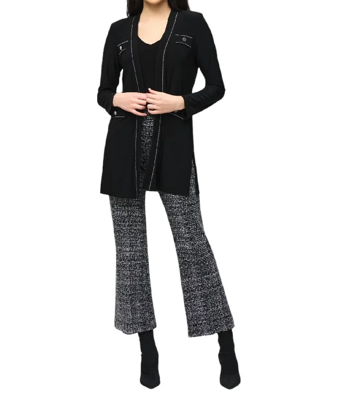 Special Price Open-Front Duster In Black