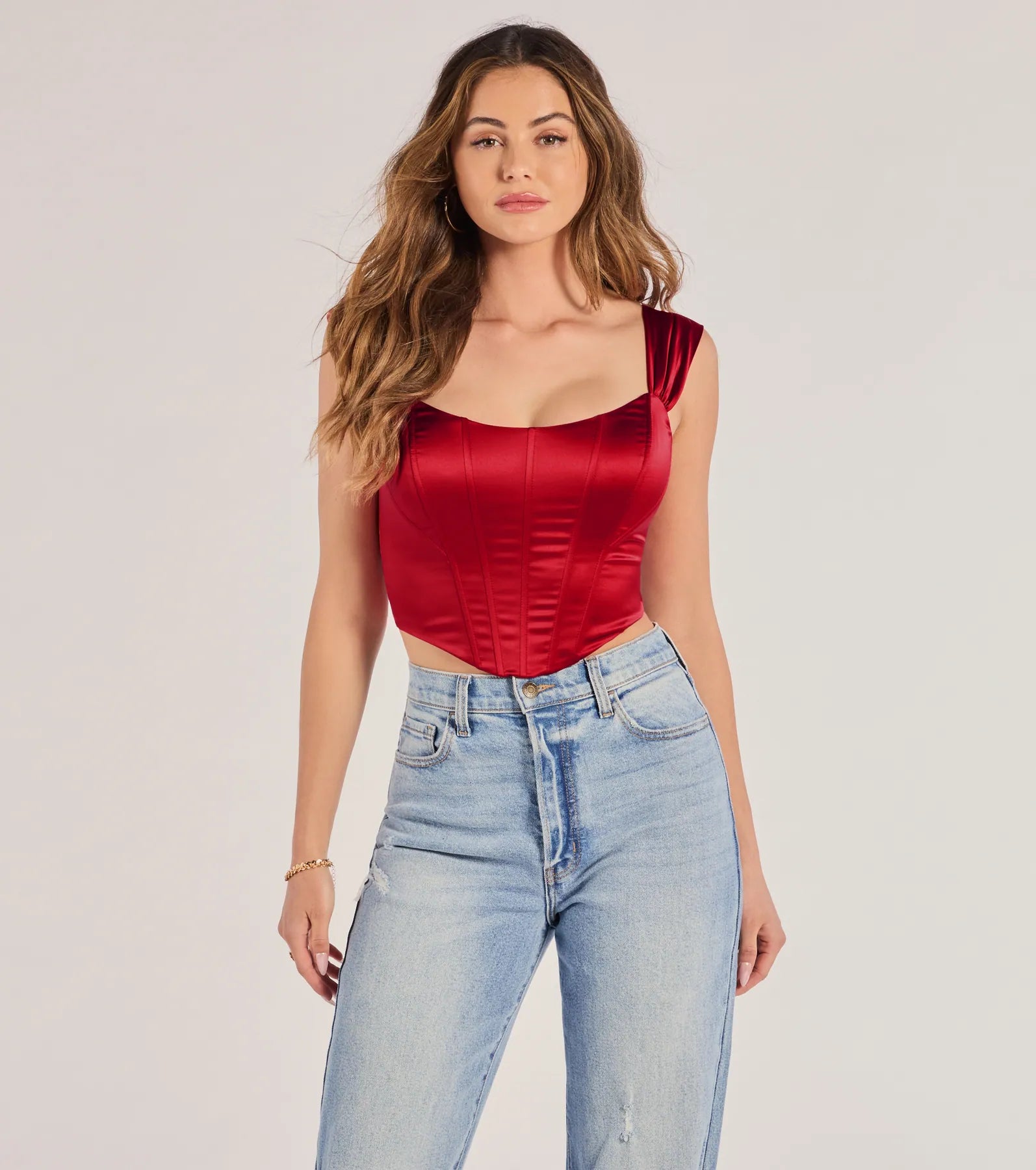 The Best Deal Renaissance Spell Lace-Up Satin Corset