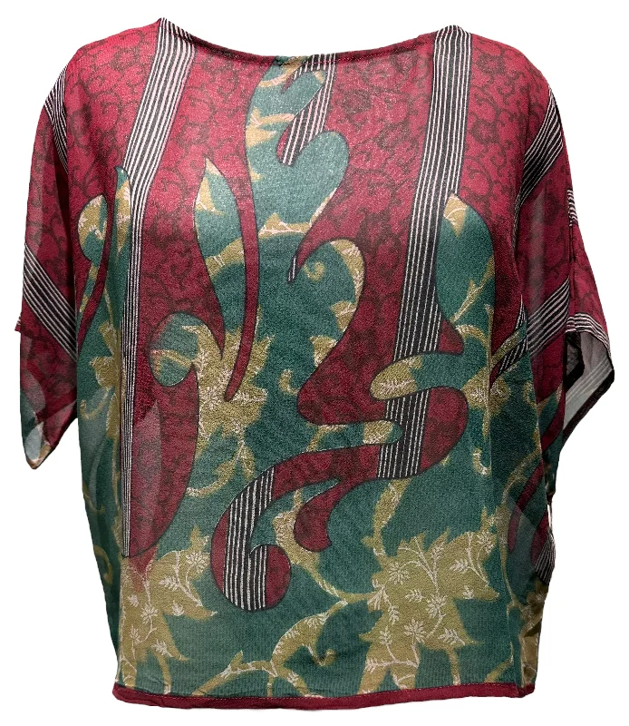 One-Day Only Corita Kent Sheer Avatar Pure Silk Boxy Top