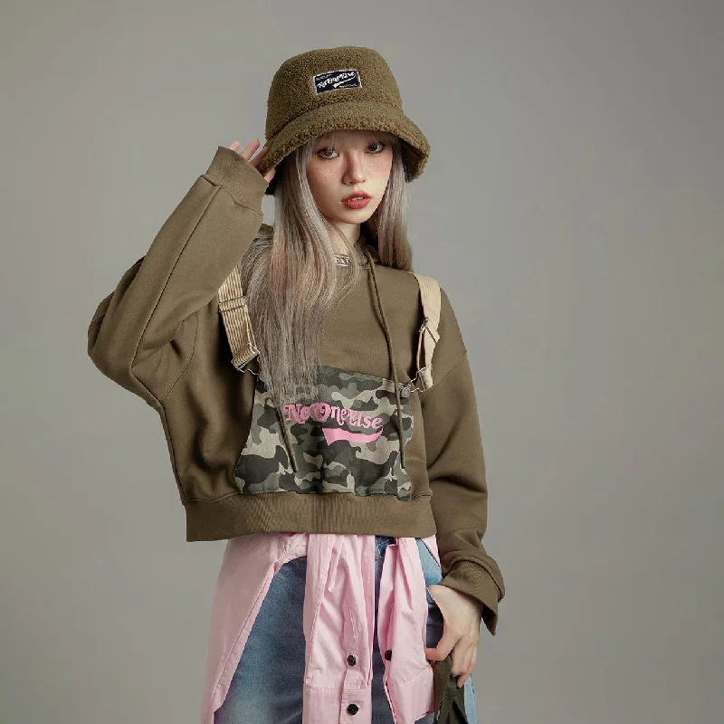 Special Price Pocket Suspenders Wide Hoodie