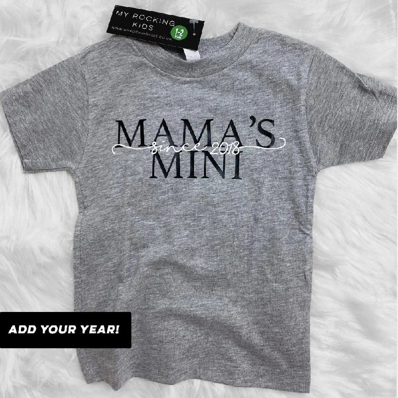 Final Clearance Personalised Dual Script Mama's Mini Since T-Shirt (MRK X)