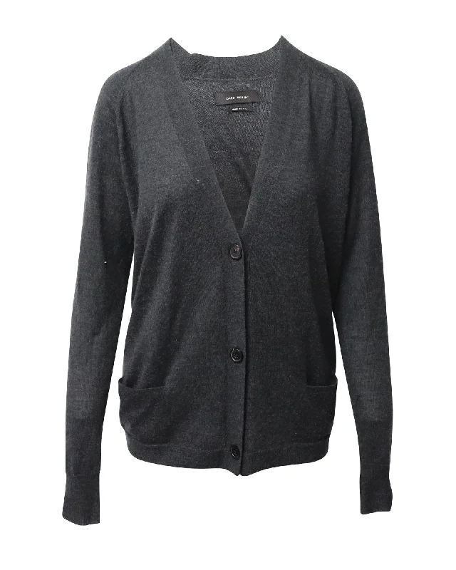 Weekend Deals to Make You Happy Isabel Marant Cardigan in Dark Grey Cashmere