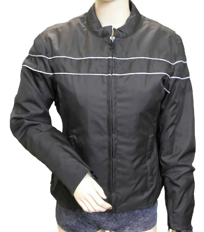 VL1560LR Textile Jacket with Reflective Piping and Lady Rider Embroidered on Back