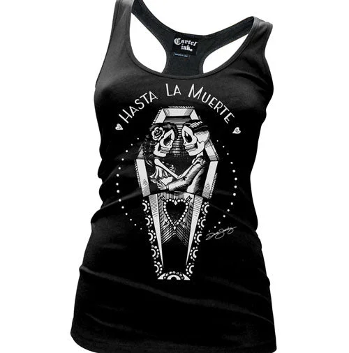 Make Your Weekend Count with Savings Hasta La Muerte Women's Racer Back Tank Top