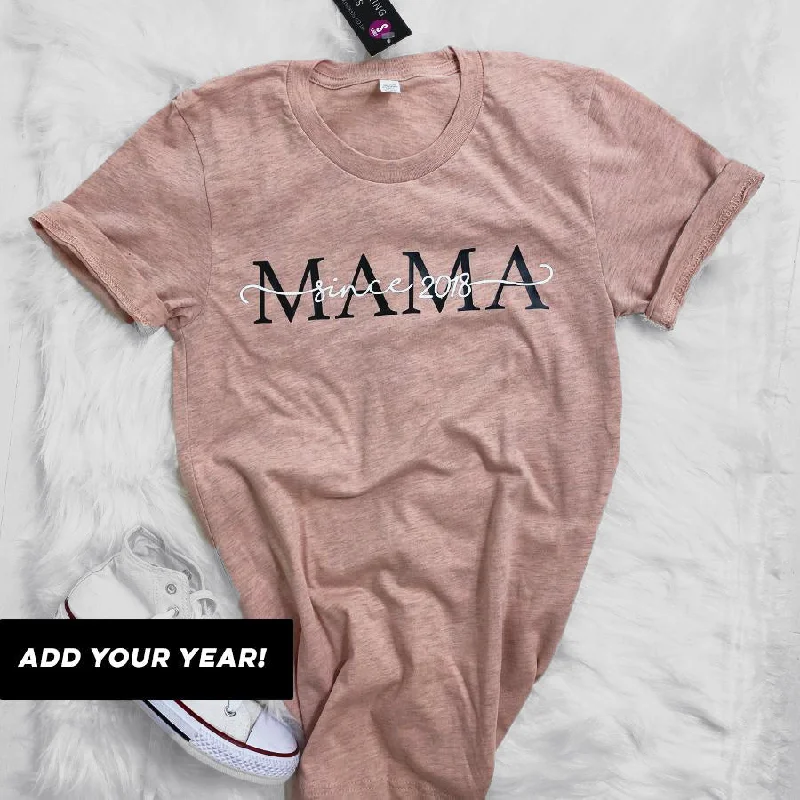 Hot Buy Personalised Dual Script Mama Since T-Shirt (MRK X)
