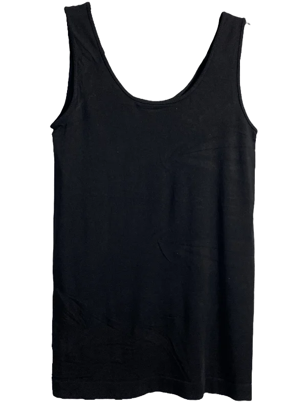Weekend Offers That Please Black Bamboo Long Fitted Tank Top