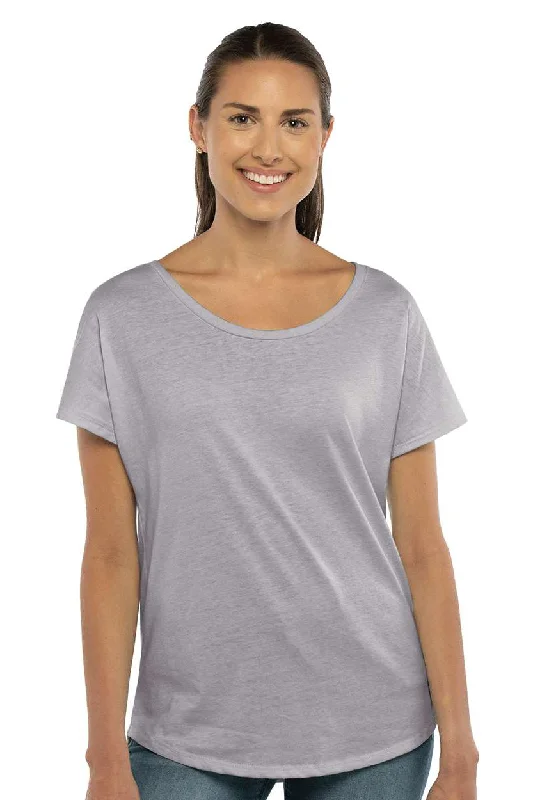 Next Level Womens Ideal Dolman Short Sleeve Crewneck T-Shirt - Heather Grey