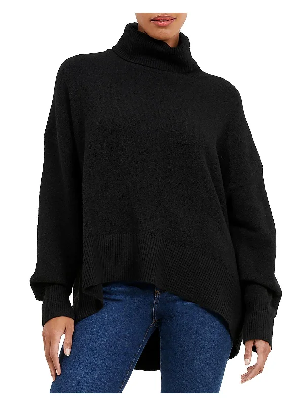 Low Price Womens Ribbed Trim Knit Turtleneck Sweater