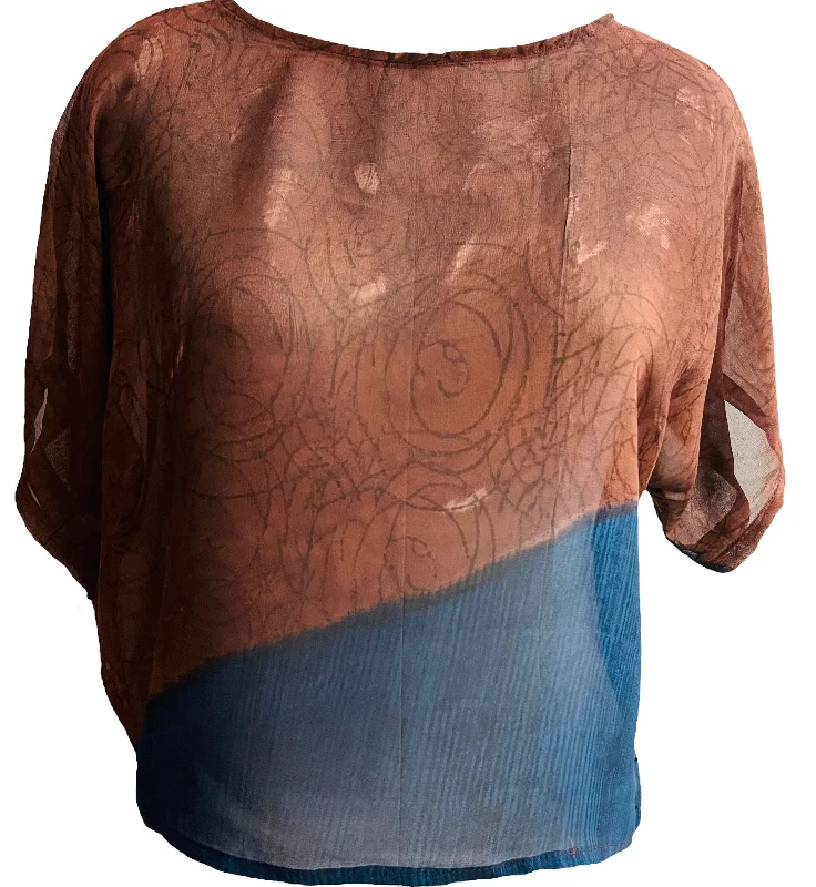 Weekend Savings Galore Kemogamisis Sheer Avatar Pure Silk Boxy Top