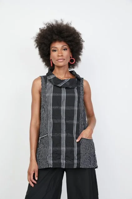 While Supplies Last Liv Sale, 108324 Plaid Grid Pattern Mix Tunic, 40% Off Regular Price!