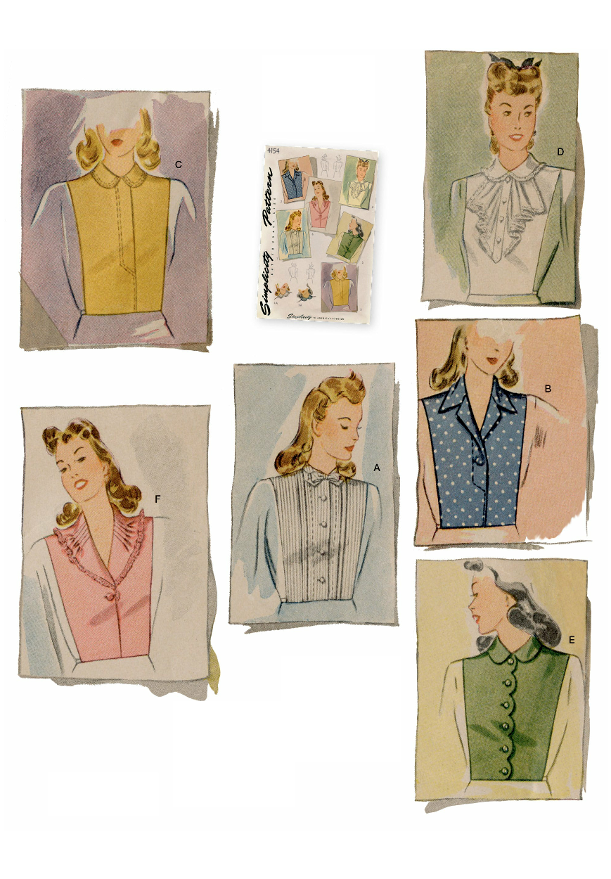 Epic Value Simplicity Vintage Sewing Pattern 9448 Misses' Dickey Set