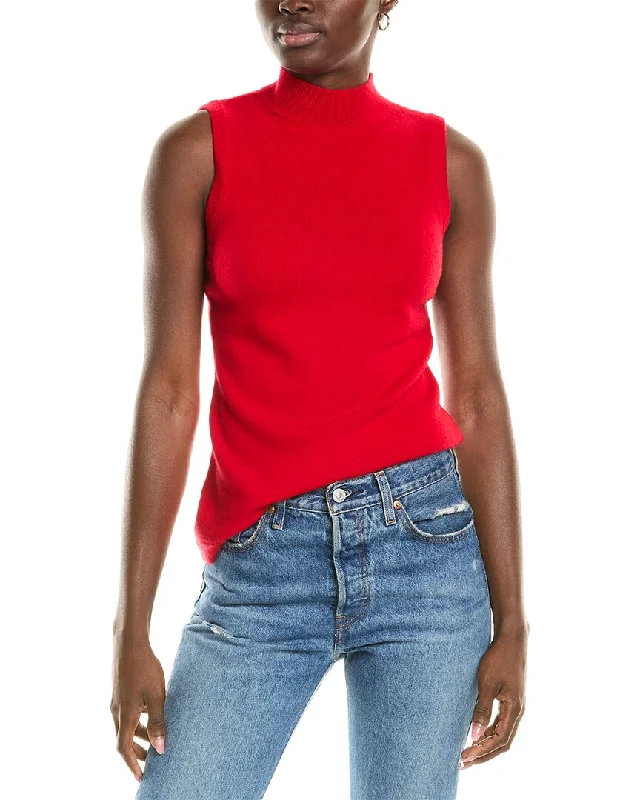 Sale Alert sofiacashmere Mock Neck Cashmere Tank