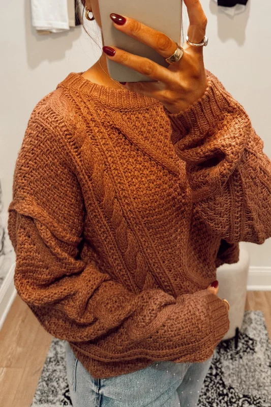 Pay Less Round Neck Rope Sweater