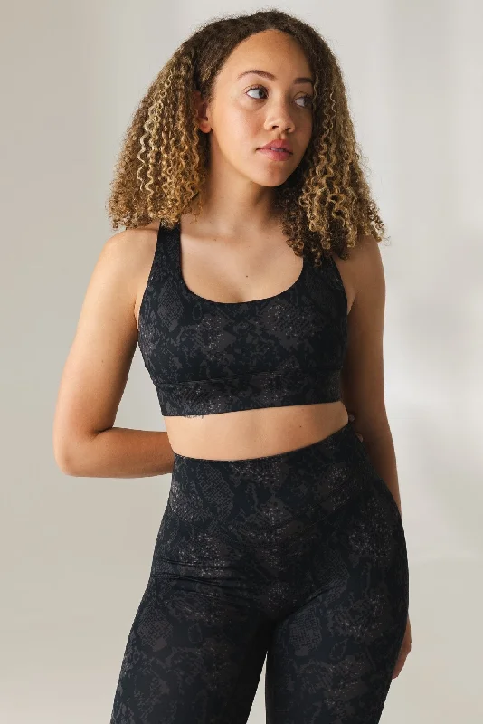 Your Weekend, Your Savings Vitality Revive Racer Bra - Midnight Serpent