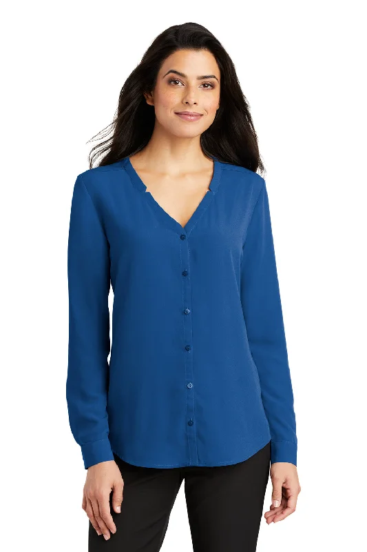 Weekend Bargains to Grab Port Authority Womens Long Sleeve Button Down Shirt - True Blue Weekend Bargains to Grab Port Authority Womens Long Sleeve Button Down Shirt - True Blue
