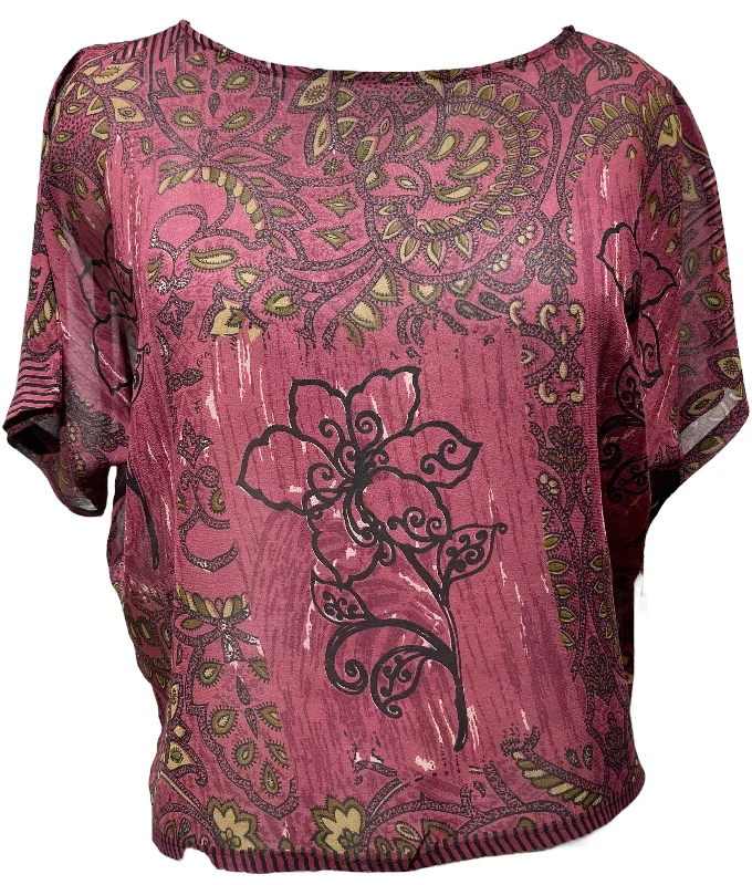 Online Exclusive PRG3510 Sheer Avatar Pure Silk Boxy Top