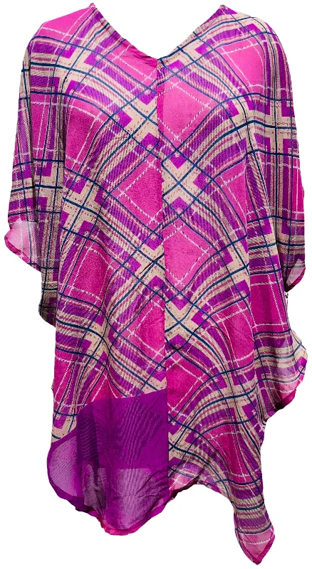 Take Action PRG3419 Ginny Arnell Sheer Avatar Pure Silk Waterfall Top