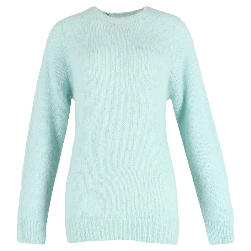 Weekend Offers That Excite Erdem Bartley Ribbed Sweater in Light Blue Mohair-Blend