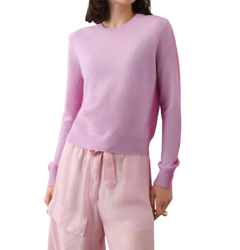 Mega Discount Cashmere Spray Paint Crewneck Sweater In Purple Spray