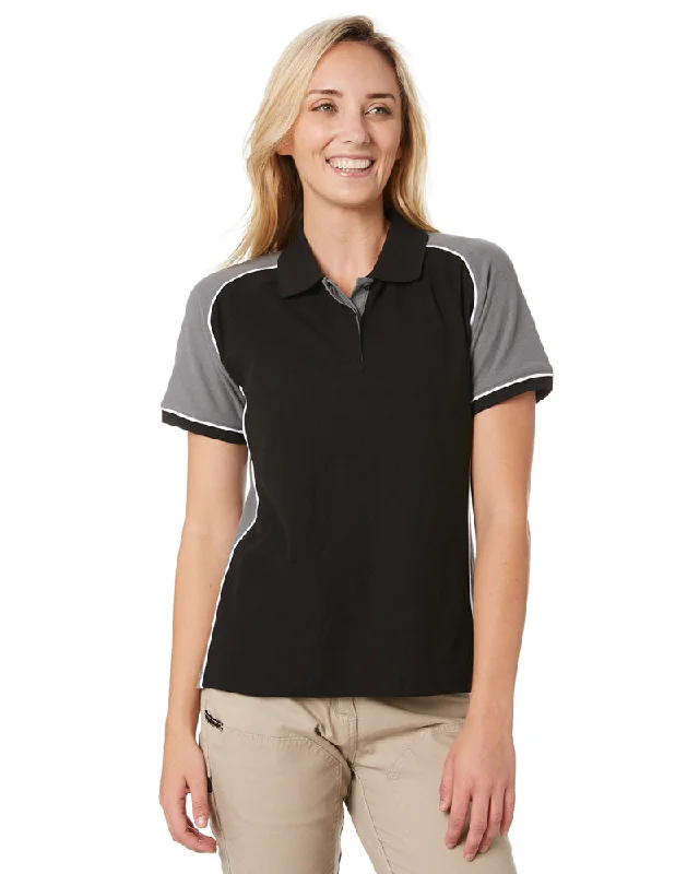 Ladies Nitro Polo - Black/Grey/White