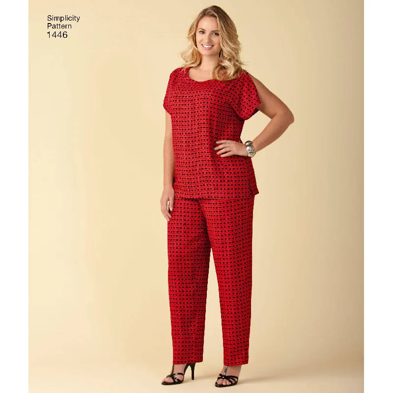 Simplicity 1446 Easy Sew Tops and Pants for Plus Size