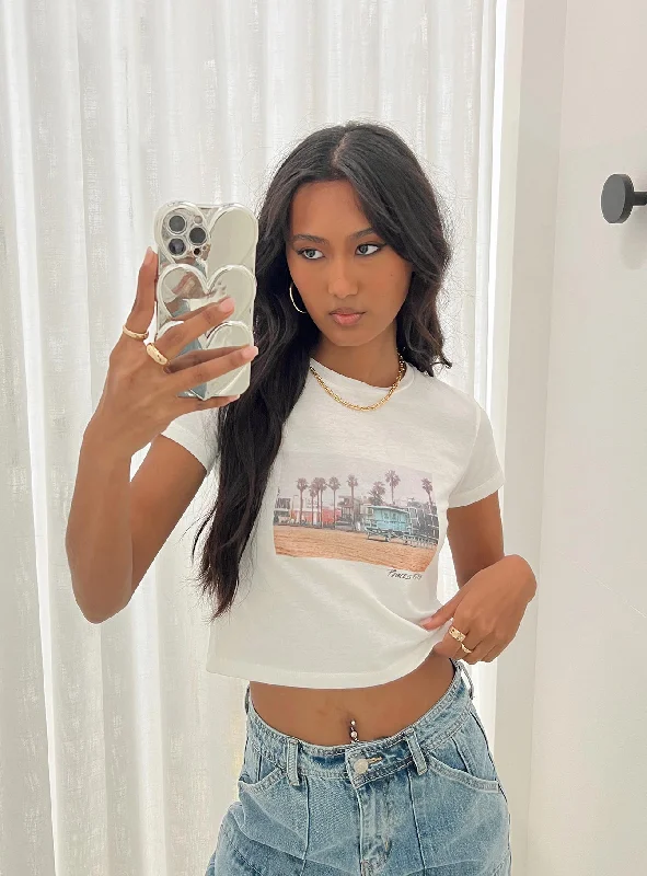 Weekend Deals to Make You Happy Last Palms Baby Tee White