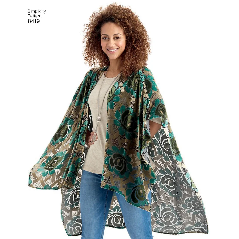 Simplicity Pattern 8419 Easy to sew kimono style wrap