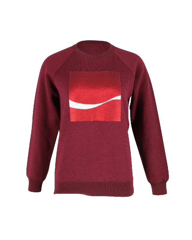 Super Sale Marc Jacobs Coca-Cola Motif Sweatshirt in Burgundy Tencel