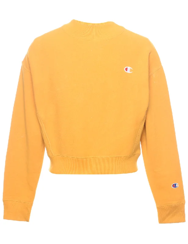 Champion Reverse Weave Plain Yellow Sweatshirt - S