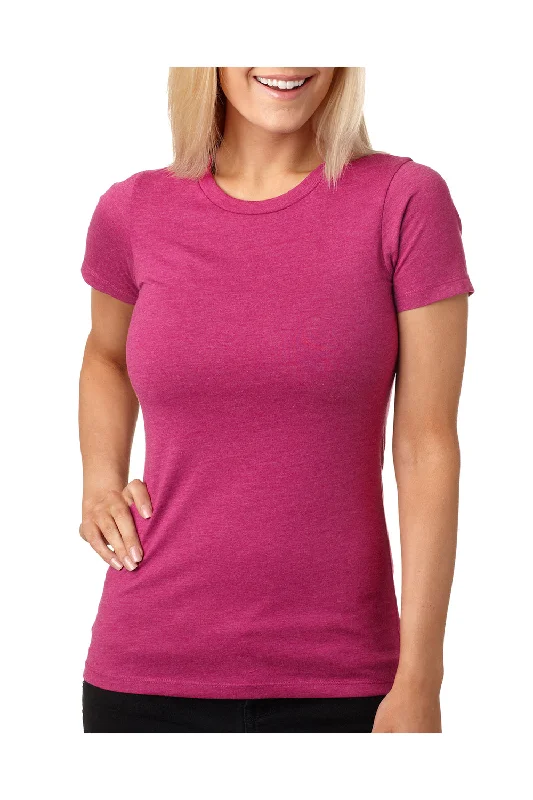 Weekend Specials to Delight Next Level Womens CVC Jersey Short Sleeve Crewneck T-Shirt - Raspberry Pink - Closeout