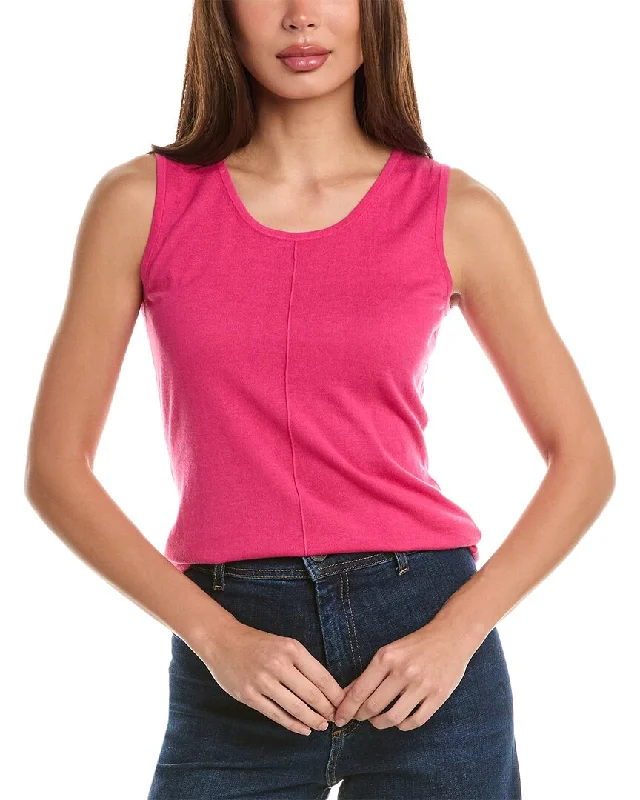 Weekend Deals That Amaze Forte Cashmere Seamed Silk & Cashmere-Blend Tank