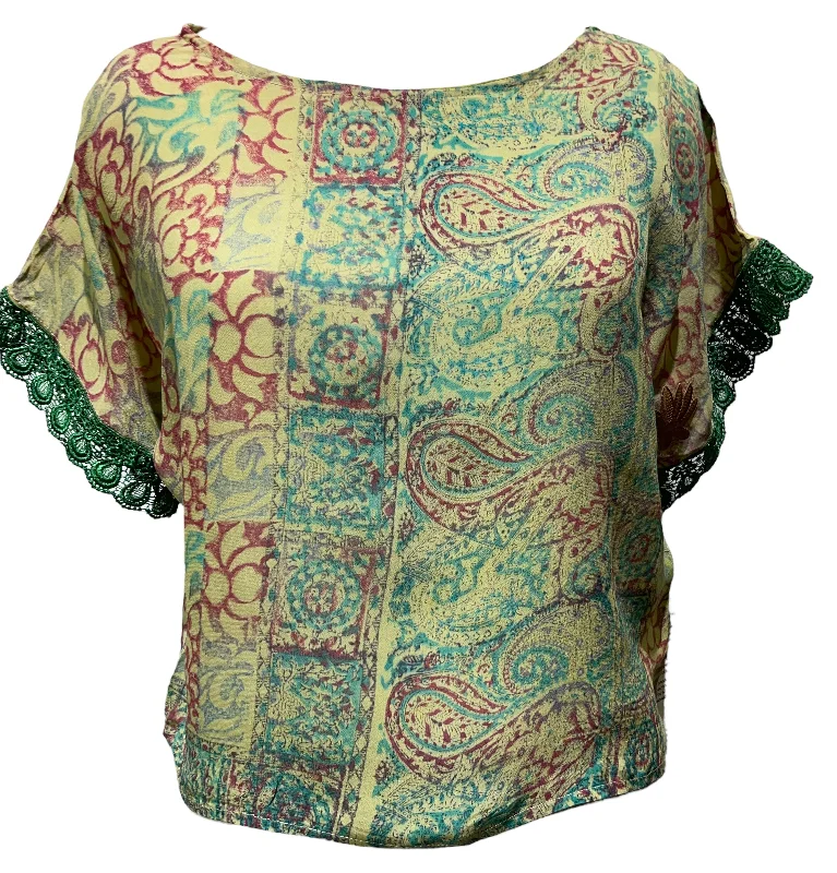 Final Clearance PRC2014A  Avatar Pure Silk Boxy Top