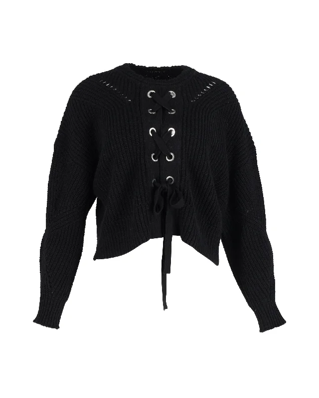 Weekend Savings Delight Isabel Marant Black Laley Sweater in Black Cotton