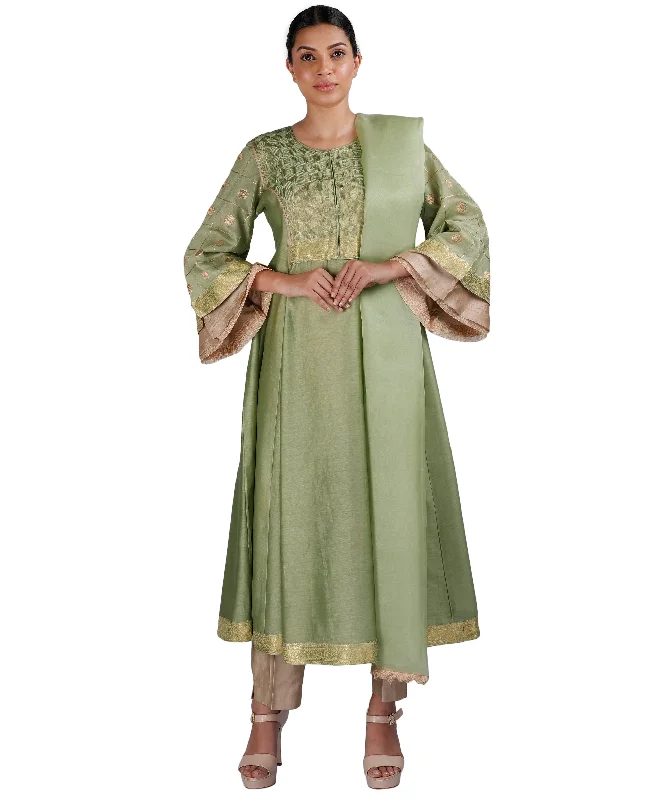 Crazy Deal Olive Green Salwar